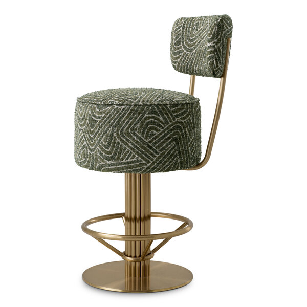 Taburete de bar Carleton con respaldo der Firma Eichholtz