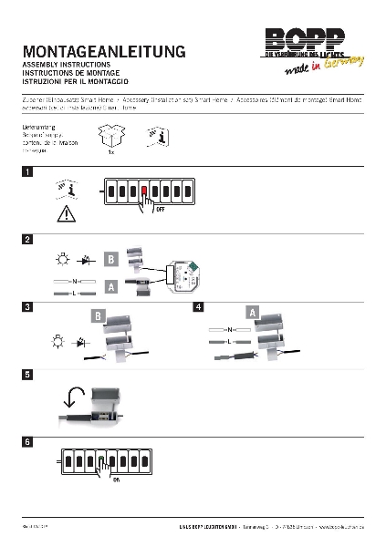 Einbausatz ZIGBEE der Firma Bopp Leuchten