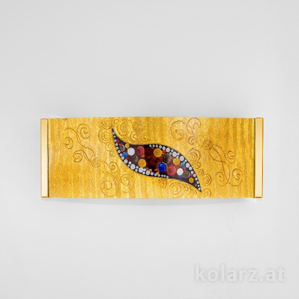 Aplique de pared EMOZIONE, Oro 24K, Kiss Gold ancho 40 cm, altura 20 cm, saliente 10 cm, 2 luces, G9, 25 W der Firma KOLARZ-Austrolux Leuchten