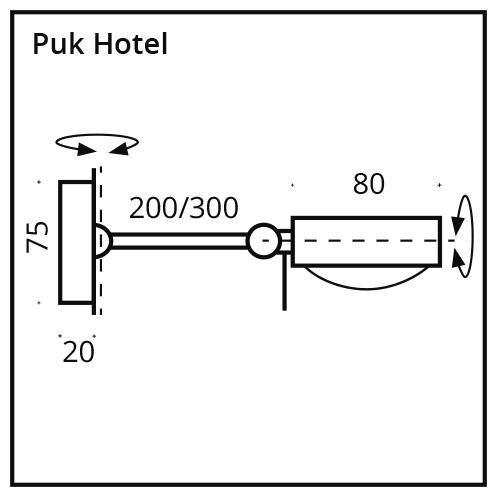 Puk Mini Hotel - casquillo G9 / blanco mate / cromo / 300 der Firma Top Light Leuchten