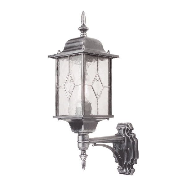 Elstead Wexford 1 Light Up Wandlaterne - Schwarz/Silber WX1