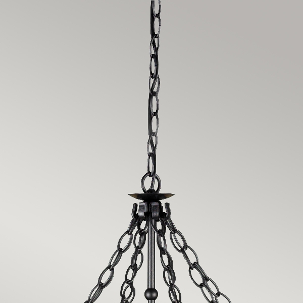 Warwick 8 Light Chandelier - Graphite Black der Firma Elstead