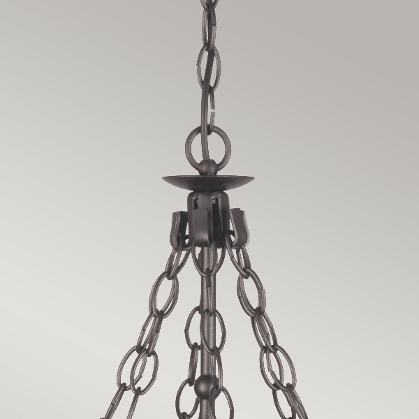 Warwick 6 Light Chandelier - Graphite Black der Firma Elstead