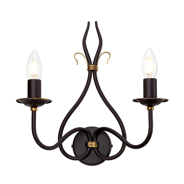 Elstead Windermere 2 leichte Wandleuchte - Rost/Gold WM2