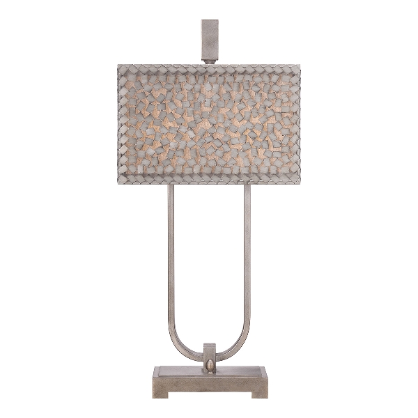 Confetti 2 Light Schreibtischlampe - Altsilber der Firma Elstead