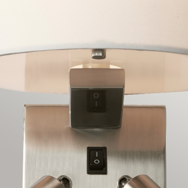 Belmont 3 Licht Wandleuchte - Gebürstetes Nickel der Firma Elstead