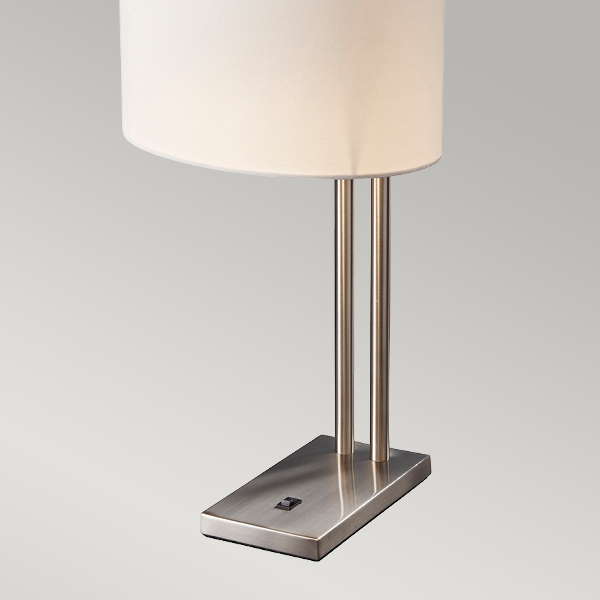 Belmont 1 Leuchte Tischlampe - Gebürstetes Nickel der Firma Elstead