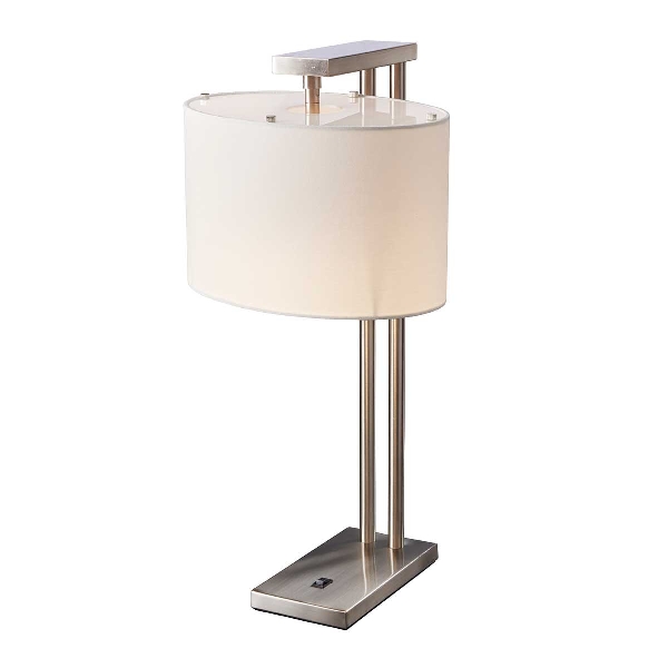 Belmont 1 Leuchte Tischlampe - Gebürstetes Nickel der Firma Elstead
