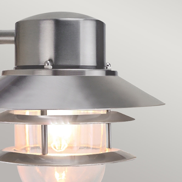 Kopenhagen 1 Licht Wandlaterne - Edelstahl 304 gebürstet der Firma Elstead