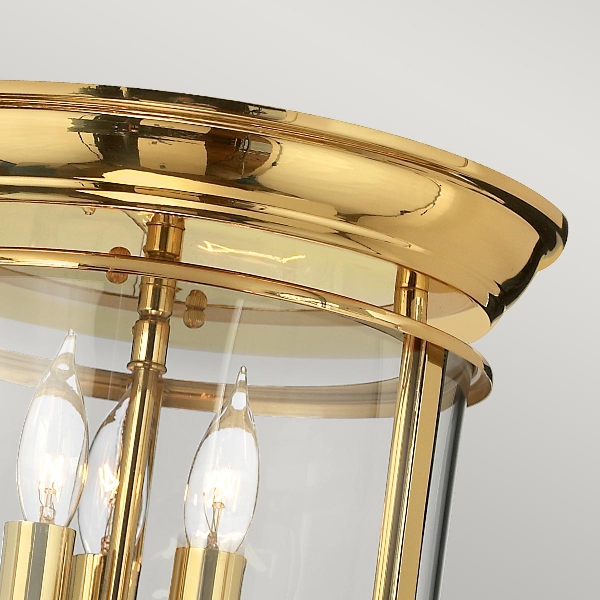 Gentry 3 Light Flush - Messing poliert der Firma Elstead