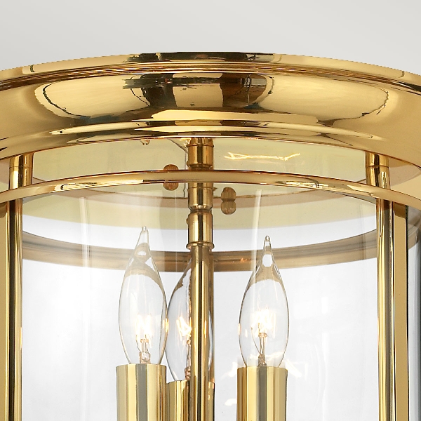 Gentry 3 Light Flush - Messing poliert der Firma Elstead