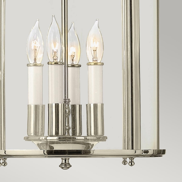 Gentry 4 Light Medium Pendelleuchte - Nickel poliert der Firma Elstead