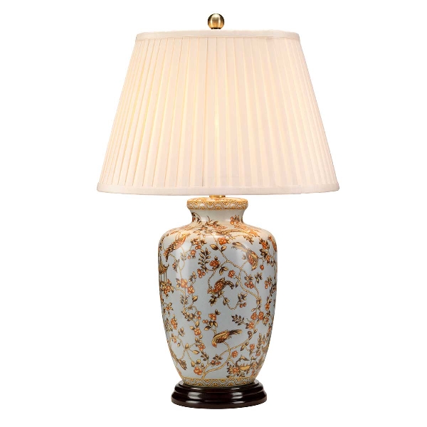 Elstead Gold Birds 1 Light Tischlampe - Hellblau und Gold GOLD-BIRDS-TL
