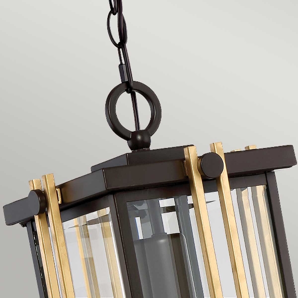 Goldenrod 1 Light Medium Kettenlaterne - Western Bronze der Firma Elstead