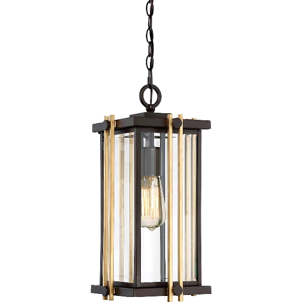 Goldenrod 1 Light Medium Kettenlaterne - Western Bronze der Firma Elstead