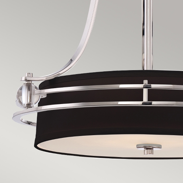 Gotham 4 Leuchtende Pendelleuchte - Imperial Silver der Firma Elstead