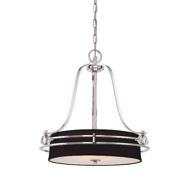Gotham 4 Leuchtende Pendelleuchte - Imperial Silver der Firma Elstead