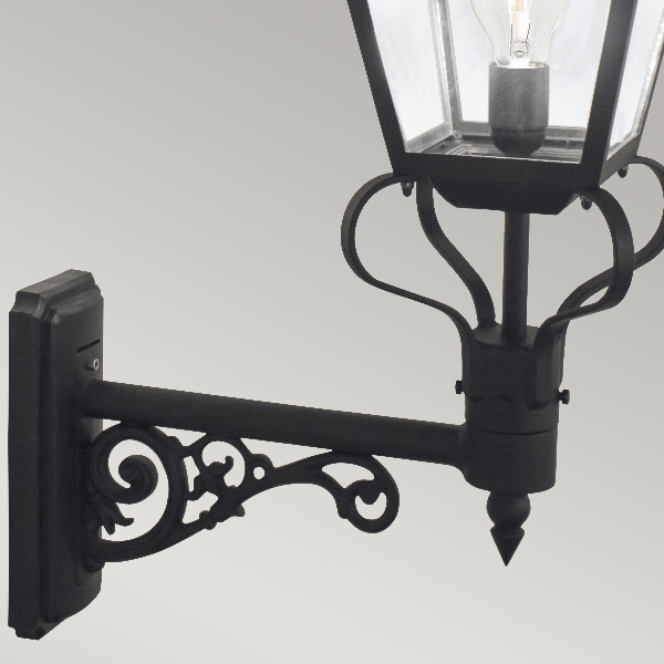 Grampian 1 Licht Wandlaterne - Schwarz der Firma Elstead