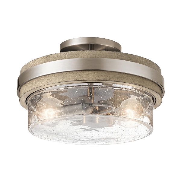 Grand Bank 2 Light Semi-Flush - Distressed Antique Grey der Firma Elstead