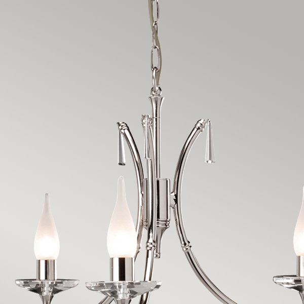 Brightwell 3 Licht-Kronleuchter - Nickel poliert der Firma Elstead