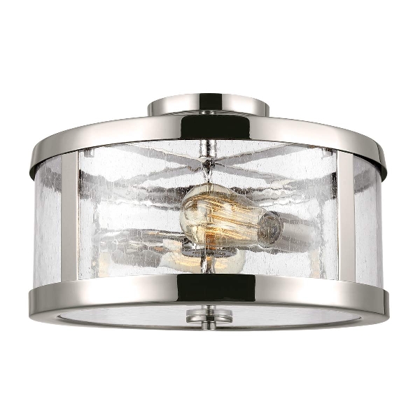 Harrow 2 Light Semi-Flush - Nickel poliert der Firma Elstead