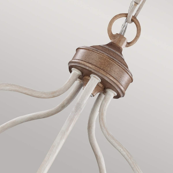 Hartsville 5 Licht Kronleuchter - Chalk Washed/Beachwood der Firma Elstead