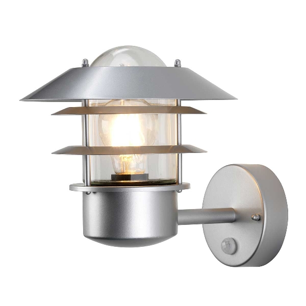 Helsingor 1 Licht PIR Wandlaterne - Silber der Firma Elstead