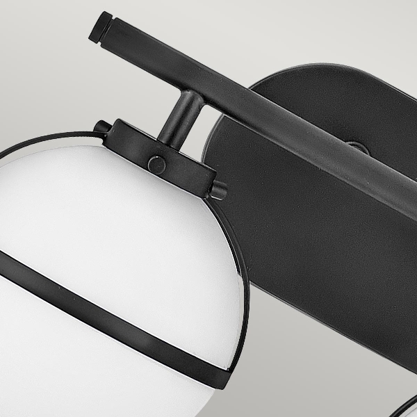 Hollis 2 Light Wandleuchte - Schwarz der Firma Elstead