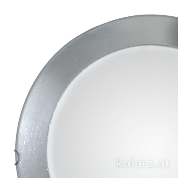 Deckenleuchte MOON, Chrom, Blattsilber D 50 cm, Höhe 9 cm, 3 flg., E27, 60 W der Firma KOLARZ-Austrolux Leuchten