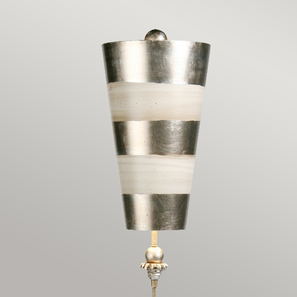 Tivoli Tischleuchte - Silber & Creme Patina der Firma Elstead