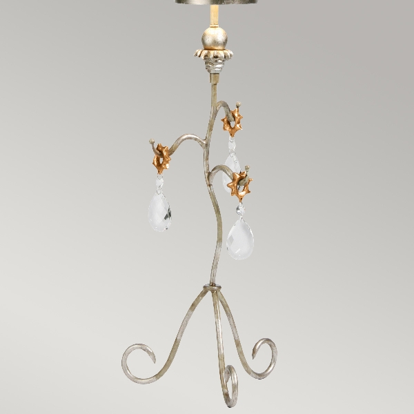 Tivoli Tischleuchte - Silber & Creme Patina der Firma Elstead