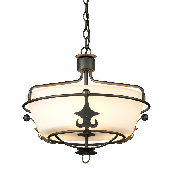 Windsor 3 Light Semi-Flush - Graphit der Firma Elstead