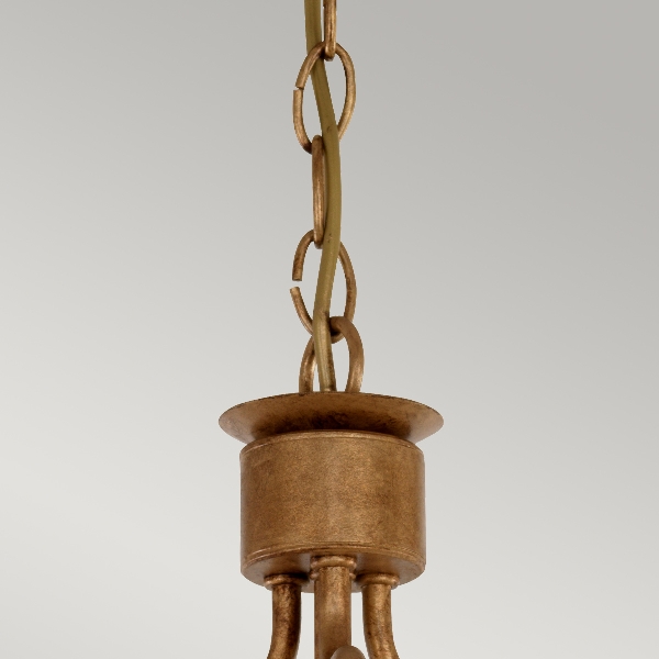 Windsor 3 Light Semi-Flush - Gold Patina der Firma Elstead