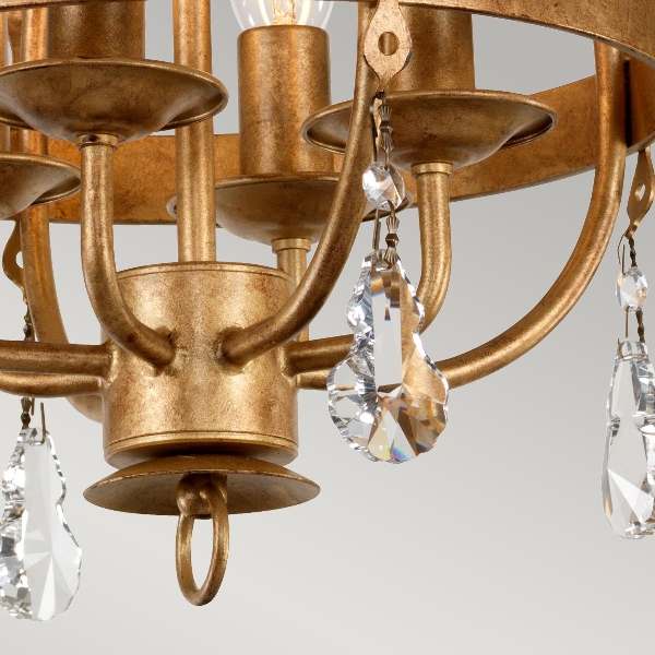 Windsor 4 Pendelleuchte - Gold Patina der Firma Elstead