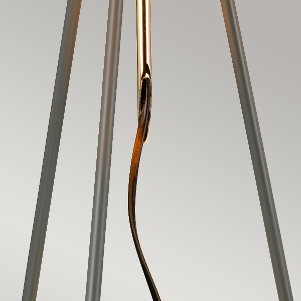 Ferrara Tischleuchte - Dunkelgrau Poliertes Gold mit Grau mit Metallic-Gold-Futter Schirm der Firma Elstead