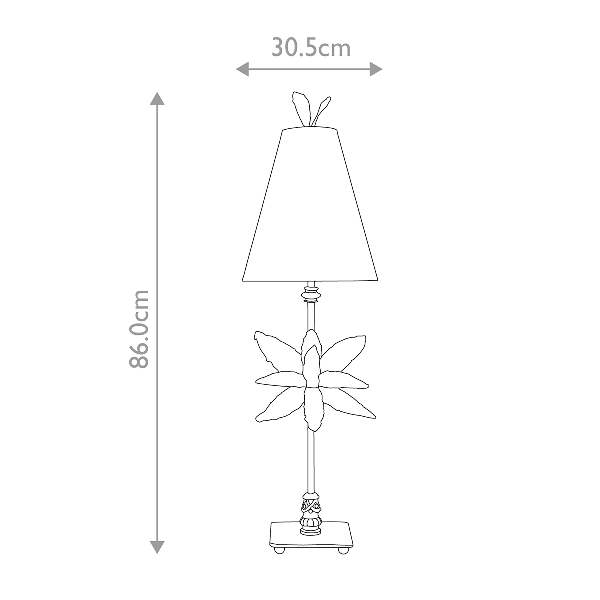 Azalea Tischlampe - Blattgold der Firma Elstead