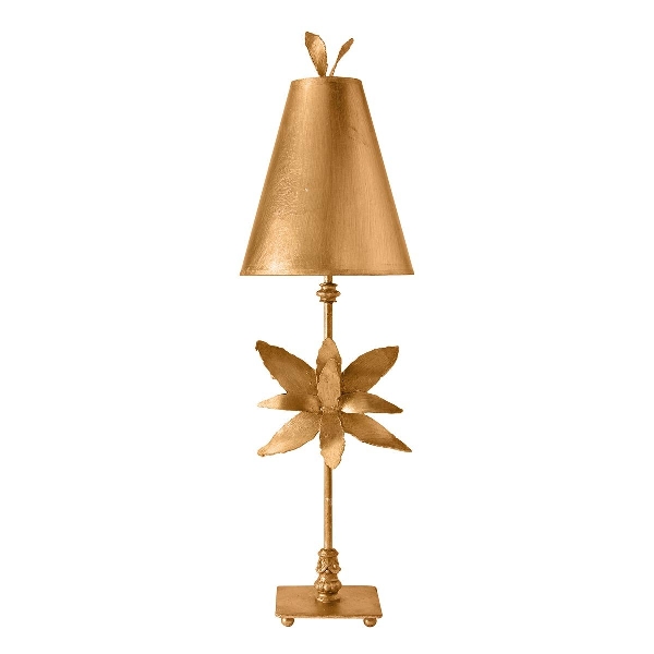 Azalea Tischlampe - Blattgold der Firma Elstead
