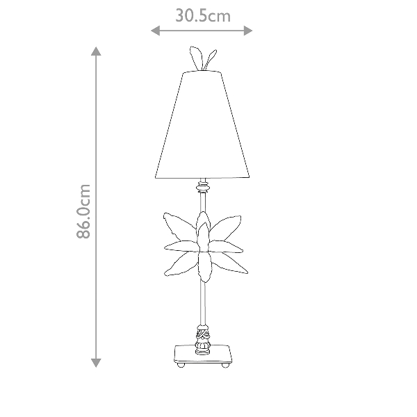 Azalea Tischlampe - Blattsilber der Firma Elstead