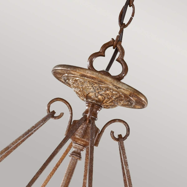 Marcella 3-Licht-Pendelleuchte - Britische Bronze/Oxydierte Bronze der Firma Elstead