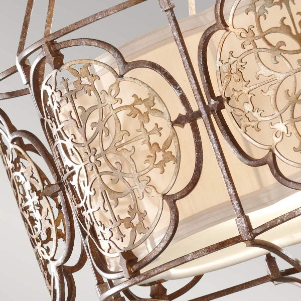 Marcella 3-Licht-Pendelleuchte - Britische Bronze/Oxydierte Bronze der Firma Elstead