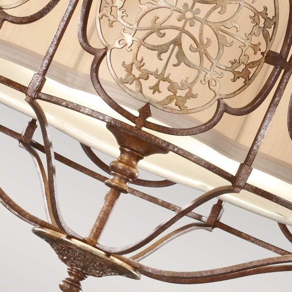 Marcella 3-Licht-Pendelleuchte - Britische Bronze/Oxydierte Bronze der Firma Elstead