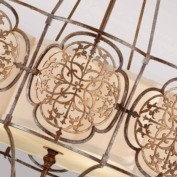 Marcella 4 Kronleuchter - Britische Bronze/Oxidierte Bronze der Firma Elstead