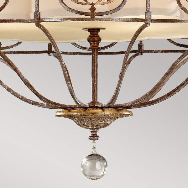 Marcella 4 Kronleuchter - Britische Bronze/Oxidierte Bronze der Firma Elstead