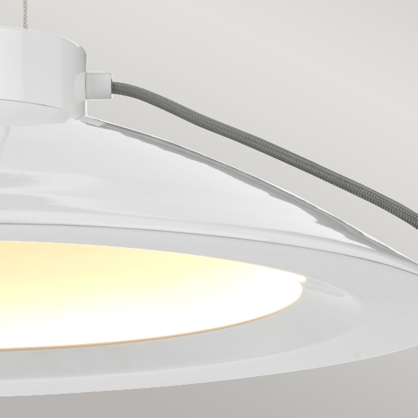 Europa 1 Large LED Pendelleuchte - Weiß lackiert der Firma Elstead