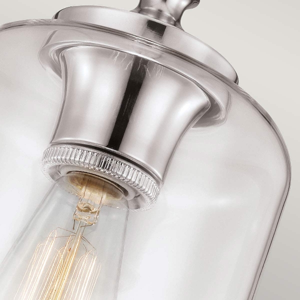 Hounslow 1 Light Pendelleuchte Nickel poliert - Nickel poliert der Firma Elstead