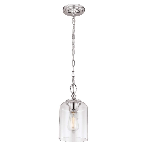 Elstead Hounslow 1 Light Pendelleuchte Nickel poliert - Nickel poliert FE-HOUNSLOW-P-PN