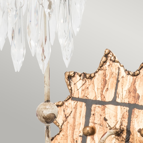Venetian 1 Wandleuchte - Beige Patina & Gold der Firma Elstead