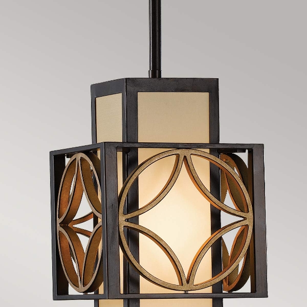 Remy 1 Pendelleuchte - Heritage Bronze/Parissiene Gold der Firma Elstead