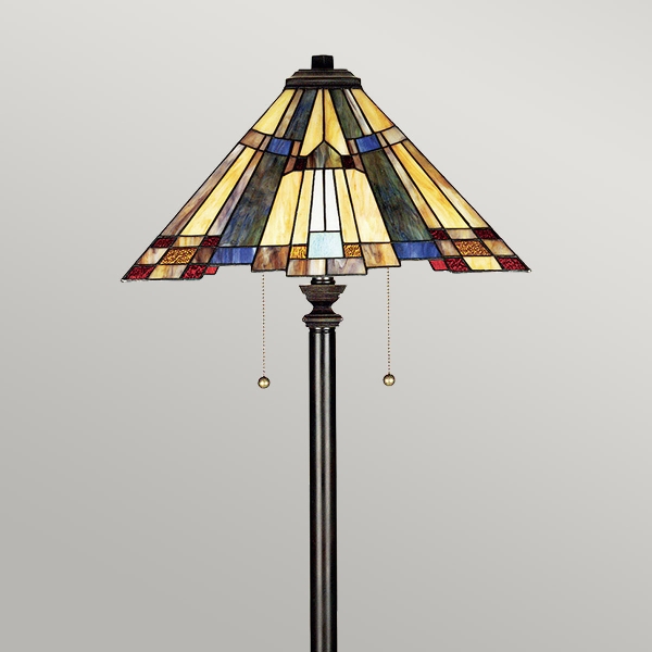 Inglenook 2 Light Stehleuchte - Valiant Bronze der Firma Elstead