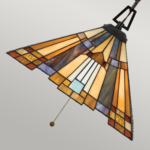 Inglenook 3 Leuchtende Pendelleuchte - A- Valiant Bronze der Firma Elstead